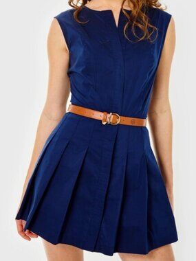 XXS Cartolina Hadley Belted Romper in Navy with Belt
